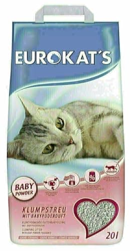 Gimborn 613246 Litière pour Chat eurokat S - Poudre de bébé 20 L, Absorbante et douce pour un confort maximal du chat до