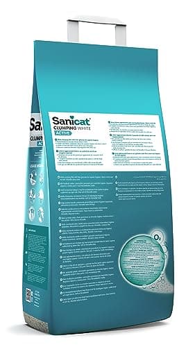 Sanicat - Litière pour Chats Ultra-agglomérante Blanche - Parfum de Savon de Marseille, Fabriquée à partir de minéraux n