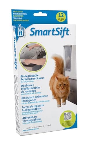 Catit, litière pour chats - absorbente et douce - pour chats adultes - chez vous ou en vacances - granulés fins - 12 piè