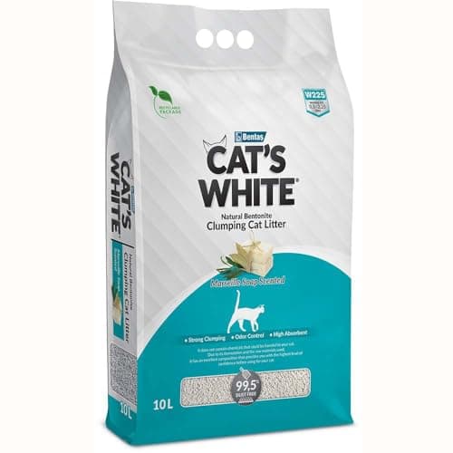 Litière Agglomérante Blanche au Parfum de Marseille pour Chats et Chatons 10L