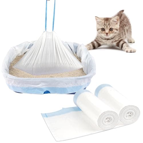 Lot de 20 sacs à litière résistants à la déchirure pour chats - Taille L - 65 x 40 cm - Forte capacité de charge - Sacs — Marron