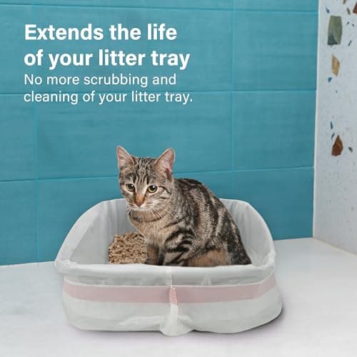 Sacs à litière extra larges pour chat Lot de 20 résistants aux rayures et aux fuites, 97 x 43 cm, grande litière chat 2