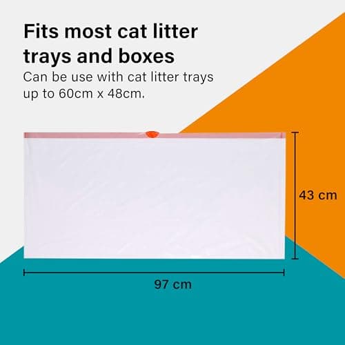 Sacs à litière extra larges pour chat Lot de 20 résistants aux rayures et aux fuites, 97 x 43 cm, grande litière chat 2