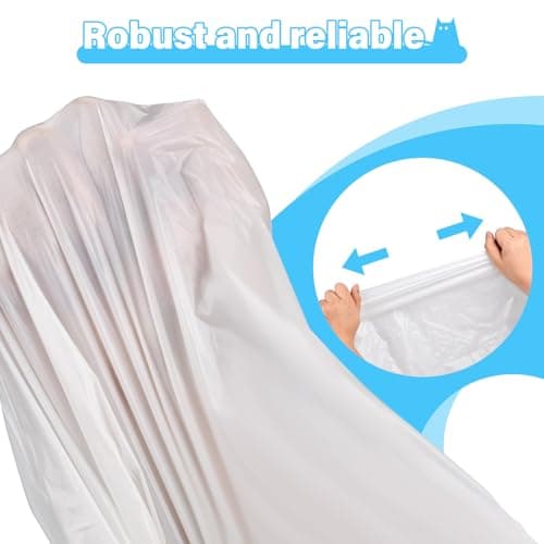 NathrBTV 60 sacs litière chat biodégradables 58 x 35 cm résistants à la déchirure etanches aux liquides pour chats