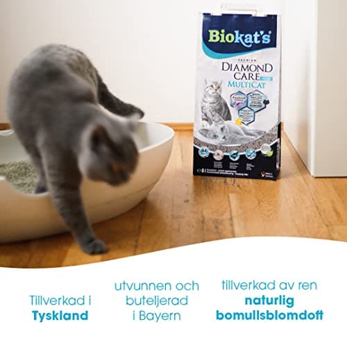 Biokat's Diamond Care Multicat Fresh parfumée - Litière Fine au Charbon Actif pour Chats - Multicat - 1 Sac (1 à 8 l) -