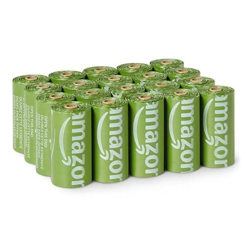Amazon Basics - Sacs à déjections canines en matériel recyclé, non parfumés, 300 sacs (20 paquets de 15 sacs)  

Amazon