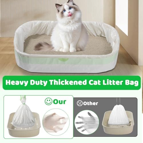 Sacs à litière Jumbo résistants aux déchirures - 94 x 45,7 cm - Lot de 30 extra larges pour nettoyage facile & propres -
