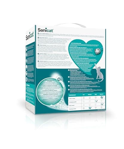 Sanicat ultra agglomérante blanche 6L oxygène lotus pour chats à domicile