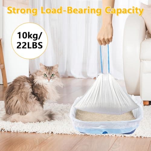 Lot de 20 sacs à litière résistants à la déchirure pour chats - Taille L - 65 x 40 cm - Forte capacité de charge - Sacs
