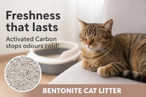 Litige pour chats Flamingo - Parfum neutre - Granulés de charbon - 12KG pour 10 SEMAINES - Origine Canada - Neutralise l
