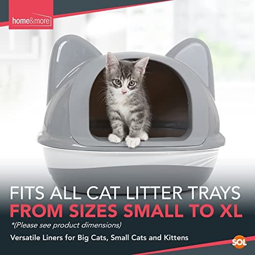 Sac à litière jetable XL pour chat - Lot de 10 - 56 x 70 cm - Litière jetable pour chat - Sac litière chat XL - Lot 10 s
