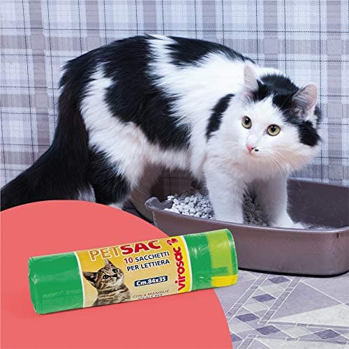 Sac pour animaux de compagnie Virosac résistant et anti-gouttes 4 poignées amovibles 84 x 35 cm rouleau de 10 sacs