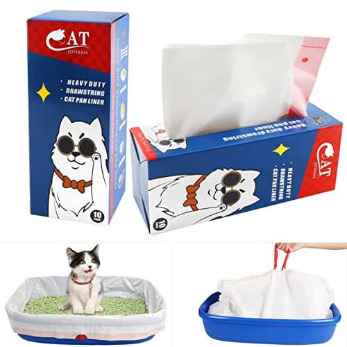 Sac Litiere Chat Durable et RéSistant Sac à Litiere Pour Chat Moyenne et Grande Taille (78,7 × 43,1 Cm) Avec Cordons