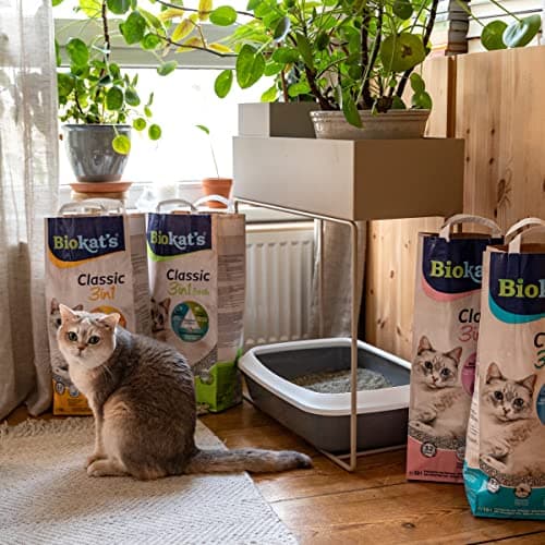 Biokat's Classic 3in1 sans parfum - Litière pour chats agglomérante - 1 sac (1-10 l) - Absorbante et douce pour chats