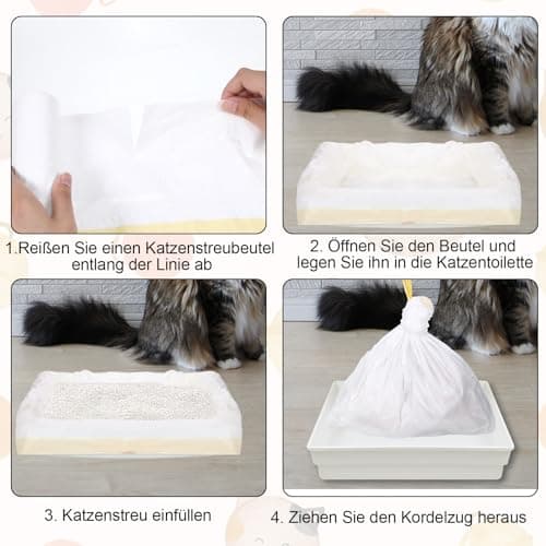 Lot de 20 sacs à litière XL pour chat - Résistant à la déchirure - Sacs hygiéniques - Pour tapis de litière - Taille 79