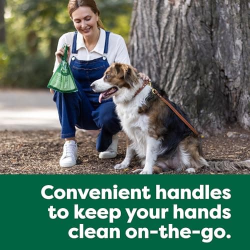 Sac à crottes Earth Rated pour chiens, ouvrants larges, facile à nouer et étanché, parfum lavande, 120 sacs avec poignée