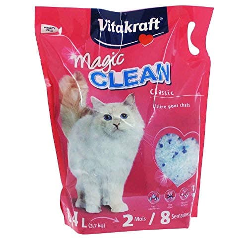 Vitakraft Litière Non Agglomérante Antibactérienne pour Chat, Perles Minérales Très Peu Poussiéreuses, Dure 8 Semaines (