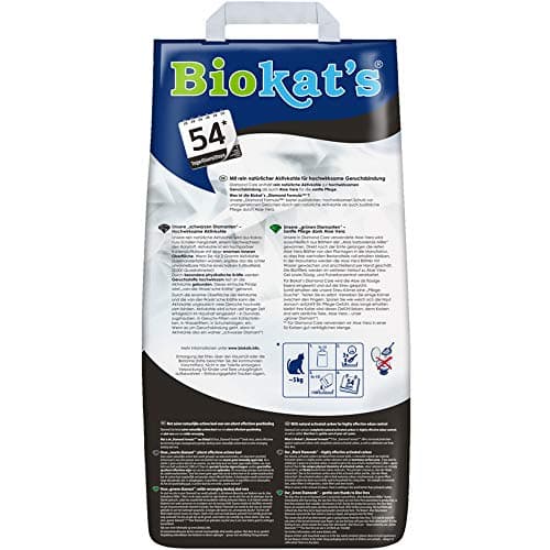 Biokat's Diamond Care Classic - Litière agglomérante de haute qualité pour chats - Charbon actif et Aloe vera - 1 sac en