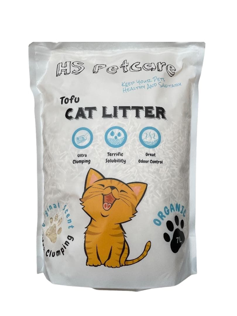 Litière biologique naturelle Original Odour Tofu (|8L) pour chat - Élimine les odeurs - Réduit les déchets - Longue duré