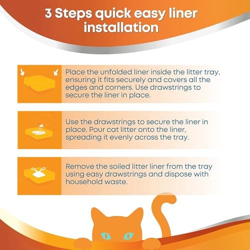 PetCellence 20 Sac Litière Chat XL Résistant aux Rayures | Pour chats | Poubelle Litière Chat Élaguant | Taille 97 cm x