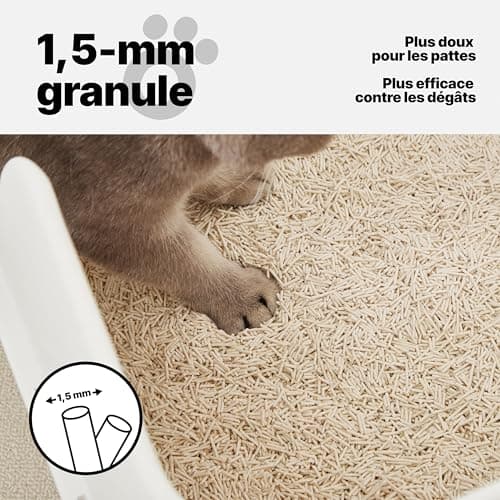 Litière pour Chat Tofu - Agglomérante, d’Origine Végétale avec Cosses de Pois, 1 x 3,6 kg<br>
Litière pour Chat Tofu - B
