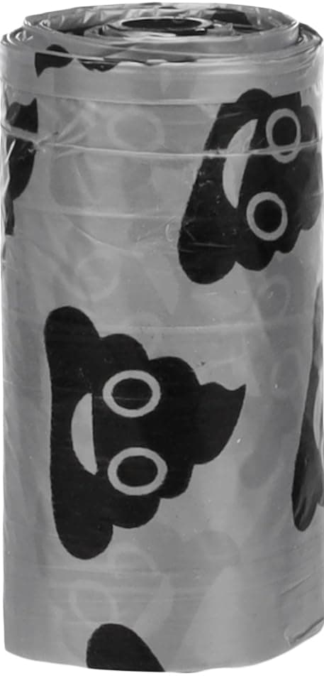 Flamingo Lacha Sacs à Déjections Canines Extra-Résistants 120 Pièces pour Labrador Beagle Bulldog Jack Russell Noir Arge — Argent 15 Pièces