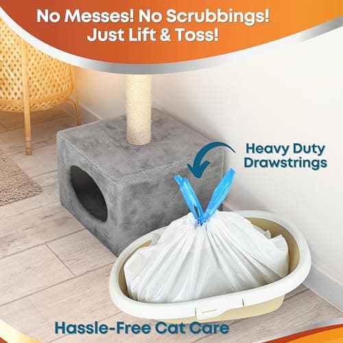 PetCellence 20 Sac Litière Chat XL Résistant aux Rayures | Pour chats | Poubelle Litière Chat Élaguant | Taille 97 cm x