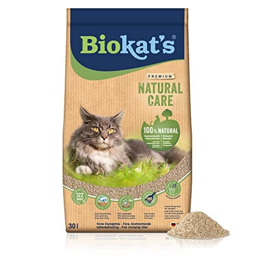 Biokat's Litière Naturelle Agglomérante Fine Pour Chat - Fibres Végétales Renouvelables et Compostables - 30 L - Litière