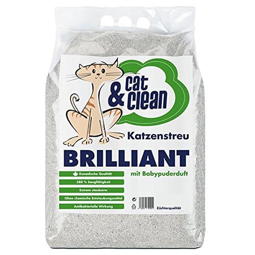 Cat & Clean Litière Bentonite Parfum Poudre Bébé Brillant 30kg