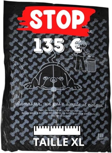 Sac XXL Caca Pour Chien | Haute Résistance | Déjections Canines | Sachets Individuels 100 Sacs à Crottes | Evasione | Re