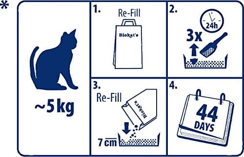 Biokat’s Diamond Care Fresh Litière pour chats - Parfumé - Haute qualité avec charbon actif et Aloe vera - 1 sac de 8 l