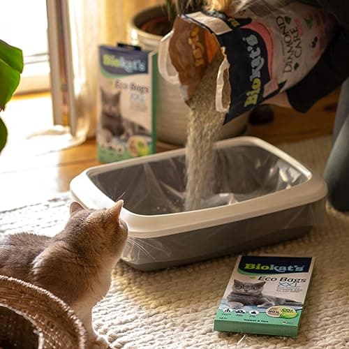 Biokat's Eco Bags XXL pour chats - Hygiène des litter boxes - Idéal pour tous les chats - 1 paquet (1-12 sachets)