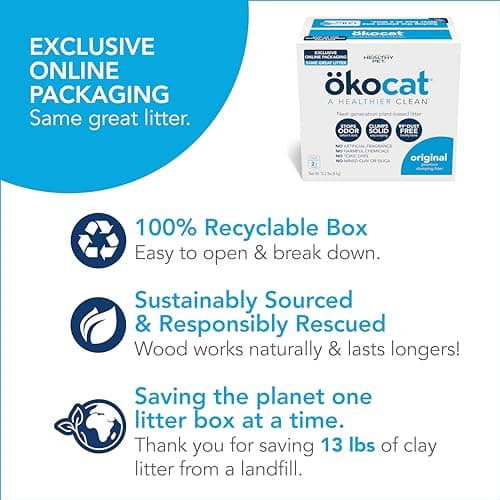 ÖKOCAT Litière en Bois Naturel pour Chat, Clumping, 6 kg, Litière sans Parfum, Bio, 6 kg
