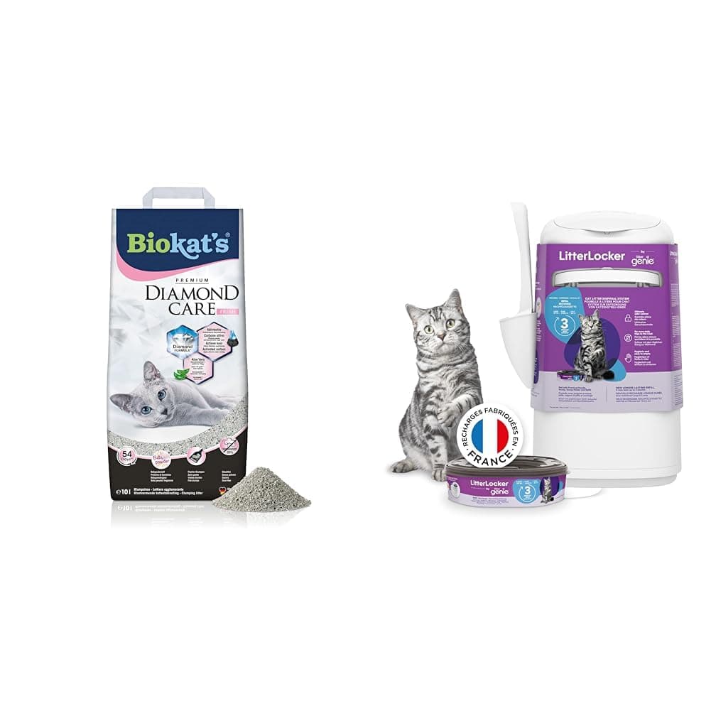 Litter Genie - LitterLocker The Original + Litière fraîche pour Chat avec Parfum de Poudre pour bébé
| Litter Genie - L