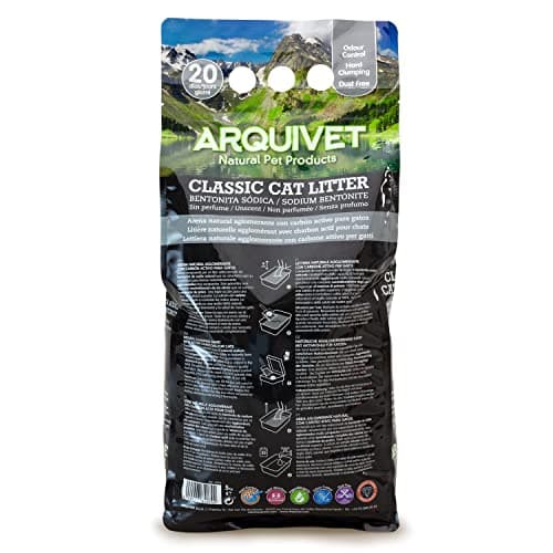 Arquivet Litière Classic 5 Kg - Absorption Exceptionnelle et Odeurs Éliminées pour Chiens - Litière Naturelle avec Charb