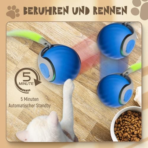 GMTEO Jouet interactif pour chats bleu, attrayant et intelligent, parfait pour les chats intérieurs (Bleu)  
GMTEO Jouet