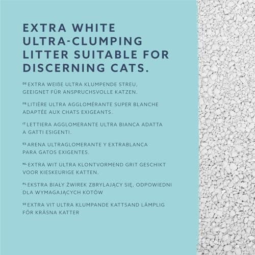 Litière Agglomérante Ultra Blanche pour Chat à Domicile 10 L - 100% Naturelle et Hypoallergénique
