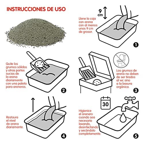 Arquivet Litière Classic 5 Kg - Absorption Exceptionnelle et Odeurs Éliminées pour Chiens - Litière Naturelle avec Charb