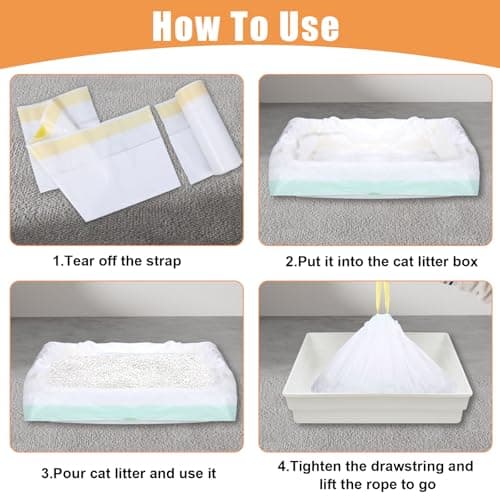 Lot de 20 sacs à litière M indéchirables pour chat - Sacs poubelle extra solides - Inserts hygiéniques pour poubelle à l