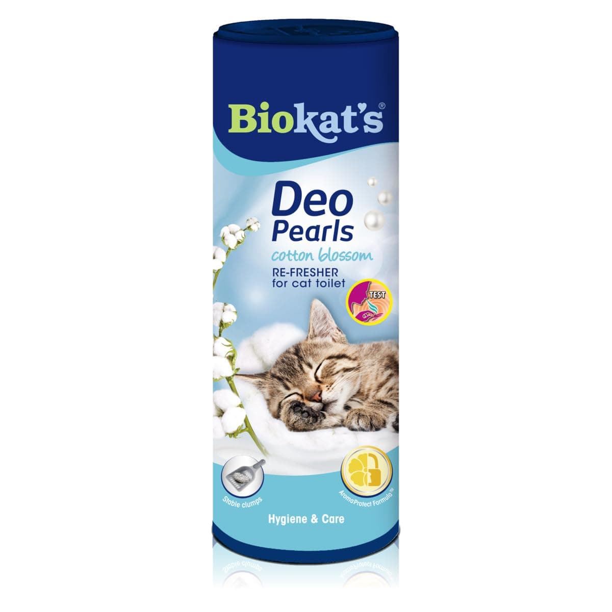 Biokat’s Deo Pearls Fleur de Coton - Complément de litière parfumé pour chats - Offre fraîcheur et agglomérats compacts