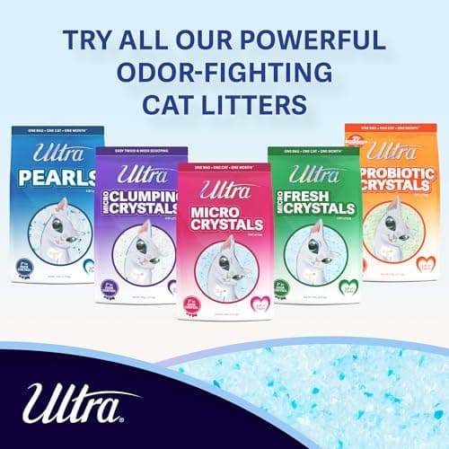 Ultra Fresh Scented Micro Crystals Lot de 3 pour Chat | Sans Poussière 99,9% | Douce pour Les Pattes | 6,8 kg Total (3 P