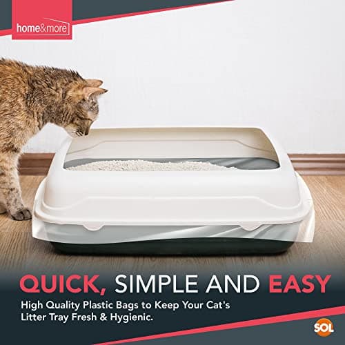 Sac à litière jetable XL pour chat - Lot de 10 - 56 x 70 cm - Litière jetable pour chat - Sac litière chat XL - Lot 10 s