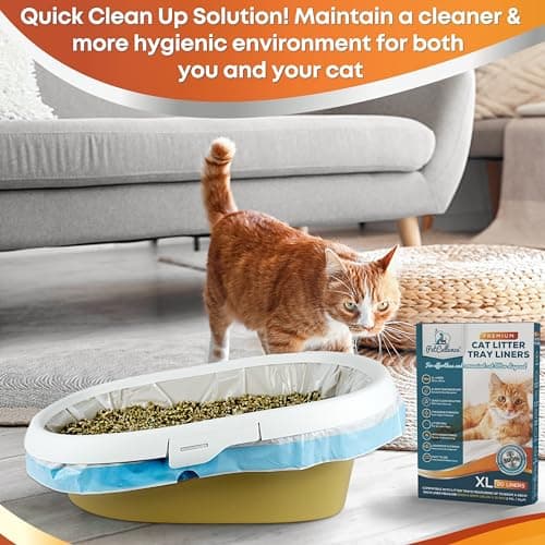 PetCellence 20 Sac Litière Chat XL Résistant aux Rayures | Pour chats | Poubelle Litière Chat Élaguant | Taille 97 cm x