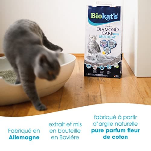 Litière fine à charbon actif Biokat Diamond Care Multicat Fresh - 1 sac