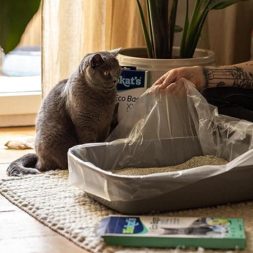 Biokat's Eco Bags XXL pour chats - Hygiène des litter boxes - Idéal pour tous les chats - 1 paquet (1-12 sachets)