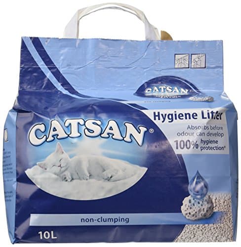 Catsan - Lot de 2 litières hygiéniques de 10 L pour chats, confortable et économique, idéale pour maison et clinique vét