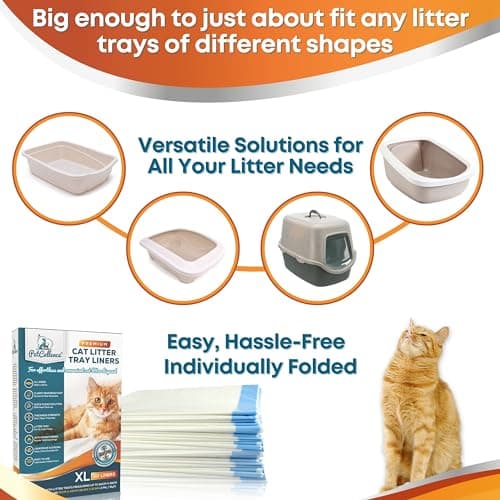 PetCellence 20 Sac Litière Chat XL Résistant aux Rayures | Pour chats | Poubelle Litière Chat Élaguant | Taille 97 cm x