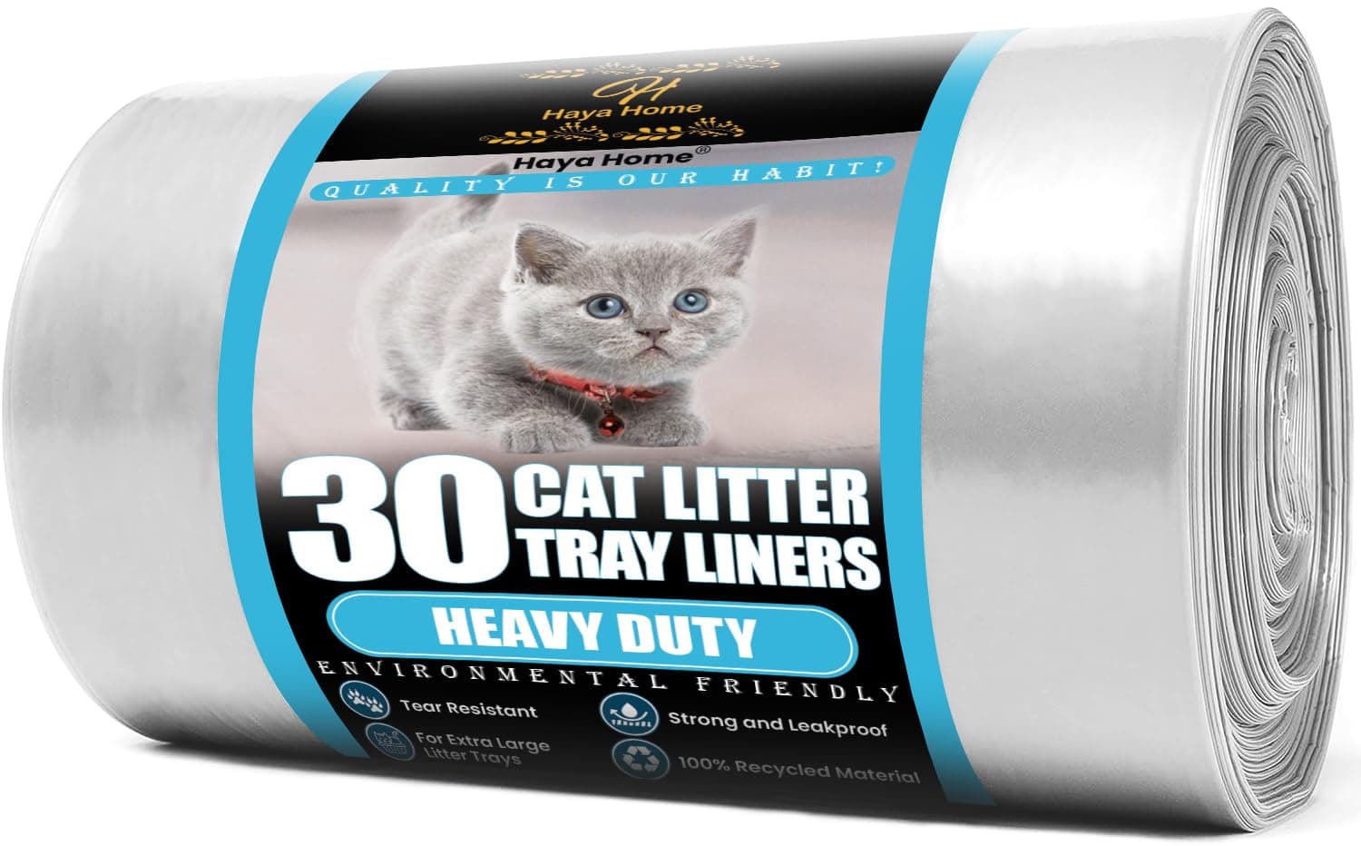 Haya Home Eco 30 XL Sacs en plastique résistant aux rayures pour chat | Durables et respectueux de l'environnement | Idé