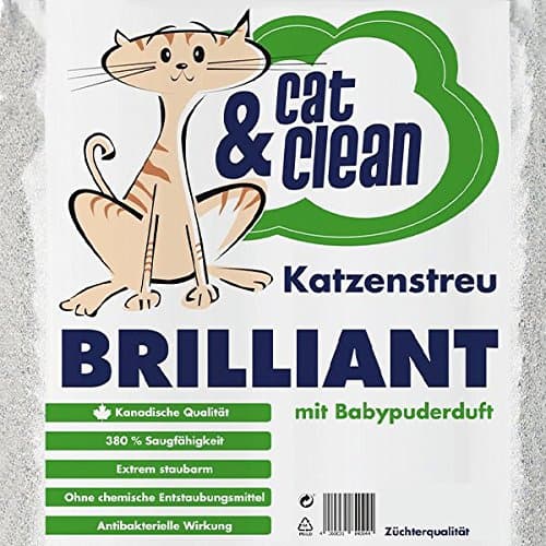 Cat & Clean Litière Bentonite Parfum Poudre Bébé Brillant 30kg