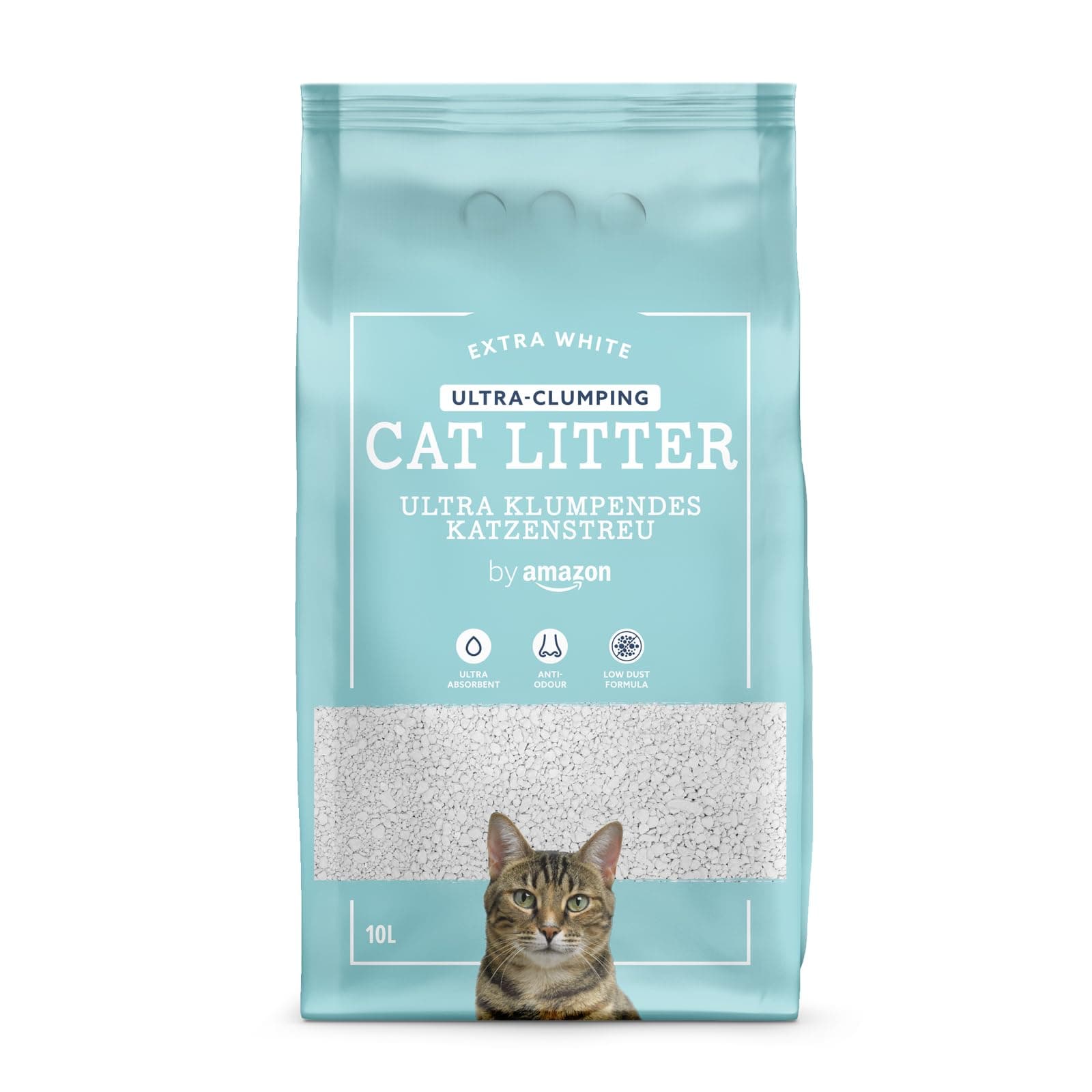 Litière Agglomérante Ultra Blanche pour Chat à Domicile 10 L - 100% Naturelle et Hypoallergénique